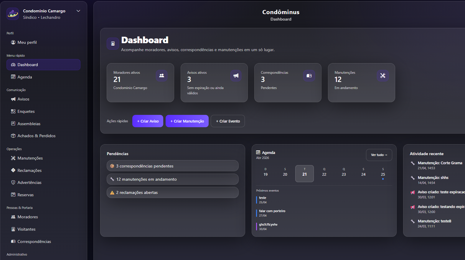 Portal web Condominus